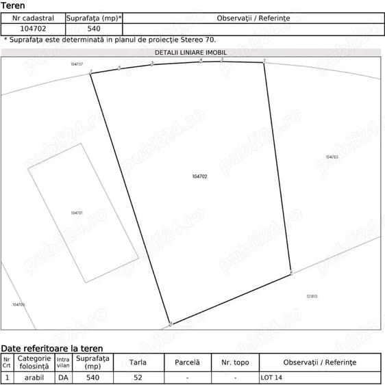 Teren intravilan de vanzare 540 mp, zona lini?tita Sanpetru, Bra?ov - 1