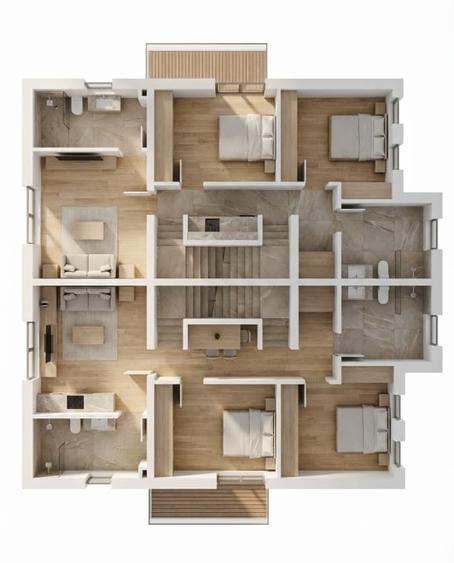 Duplex cu 5 camere cu Canalizare în Florești