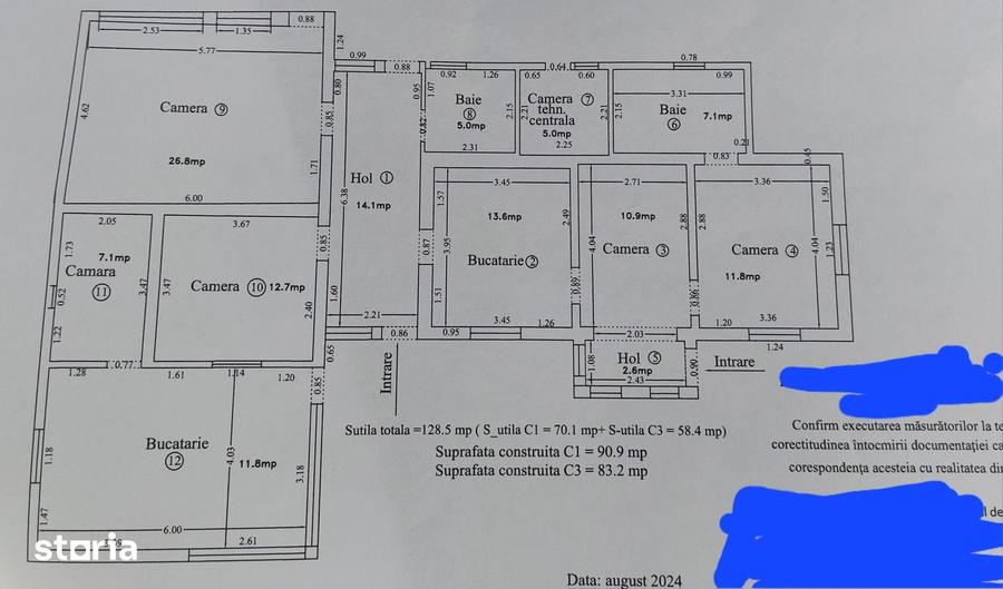 Casă cu 5 camere cu Teren 675 Mp în Gura Ocniței