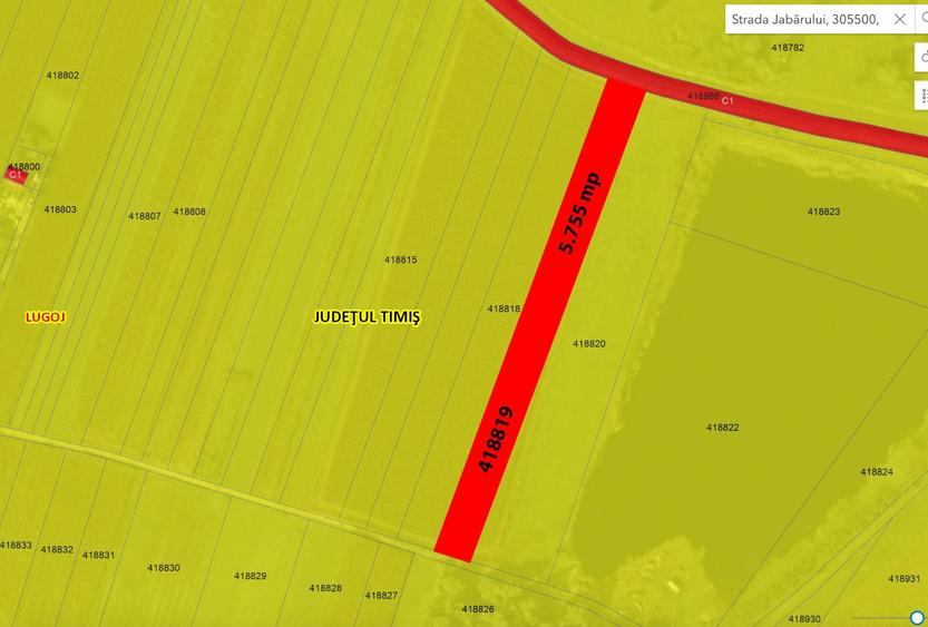 Teren agricol extravilan de 5755 mp, în Lugoj