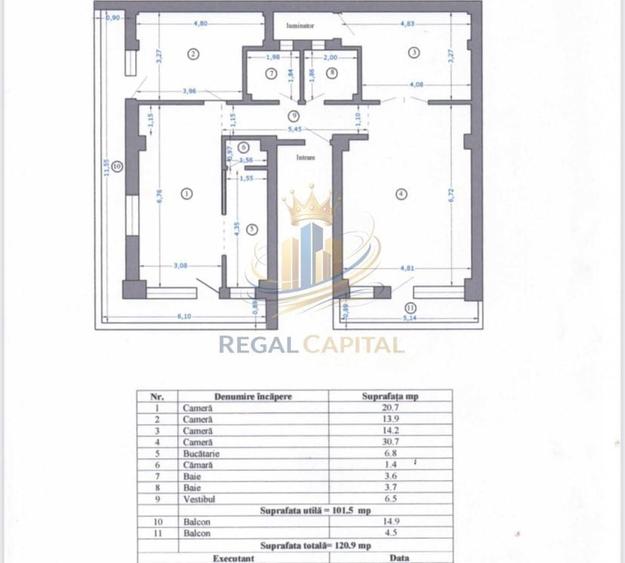 Apartament cu 4 camere în Chibrit