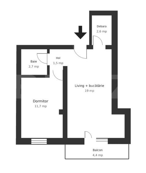 Apartament cu 2 camere semidecomandat, mobilat în Valea Lupului