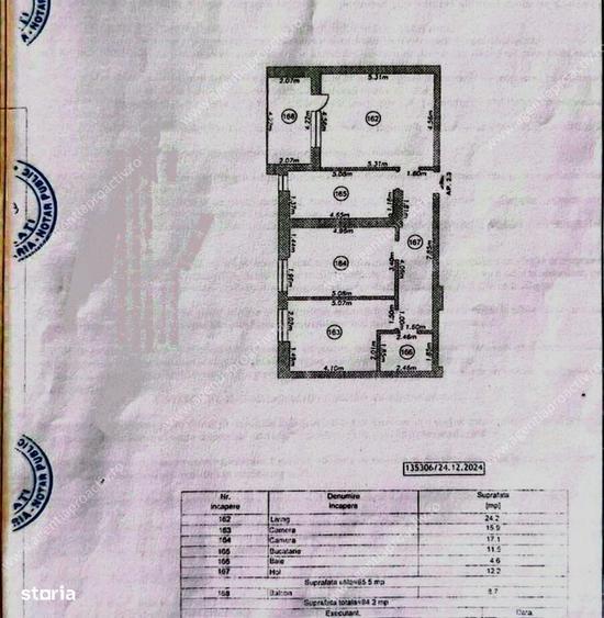Apartament cu 3 camere decomandat în Sud