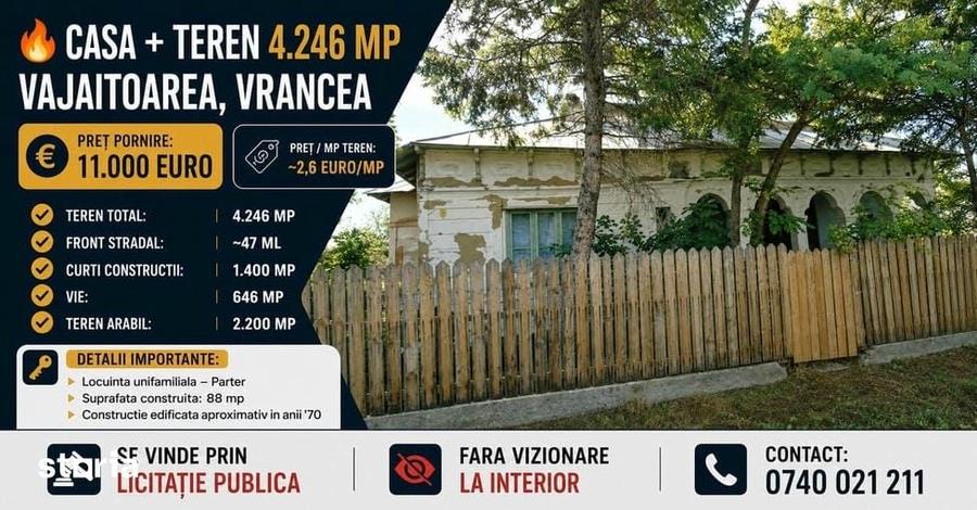 Casă cu 2 camere cu Teren 4246 Mp în Tătăranu