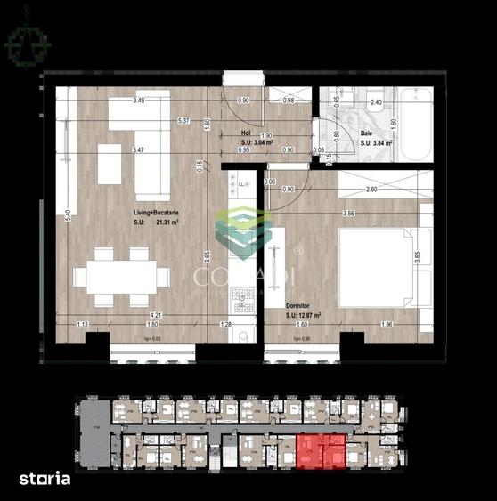 Apartament cu 2 camere// loc de parcare gratuit - 12