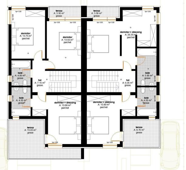 Duplex cu 5 camere cu Canalizare în Remetea Mare