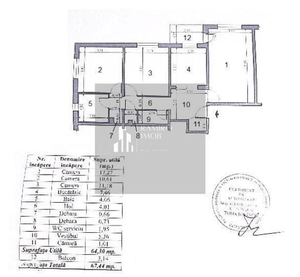 Apartament cu 3 camere decomandat în Apărătorii Patriei