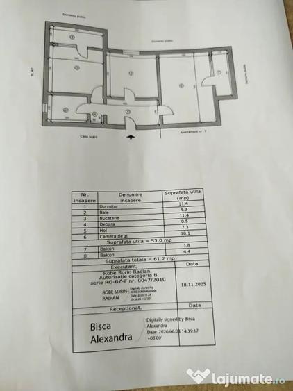 Apartament cu 2 camere decomandat în Central