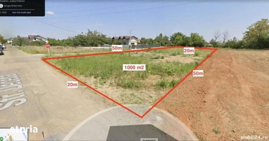 Teren intravilan 1000 mp, Dubla deschidere, Utilita?i la hotar, 57/mp - 2