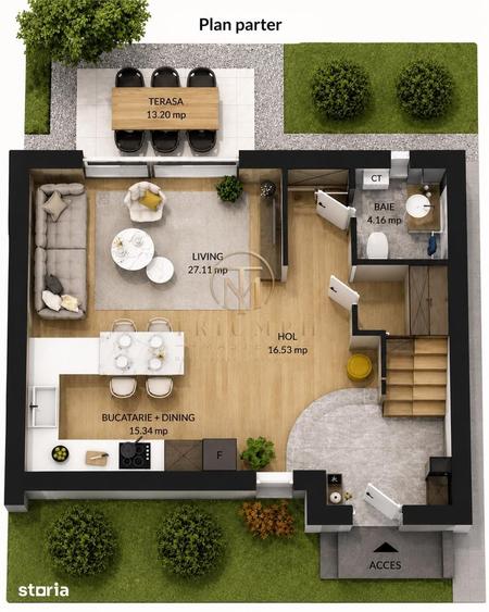 Casă cu 5 camere cu Teren 244 Mp în Central