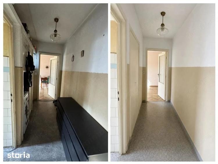 Apartament cu 3 camere semidecomandat în Km 4