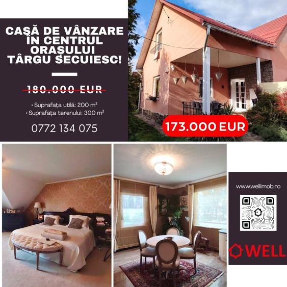 Casă cu 6 camere cu Teren 300 Mp în Central