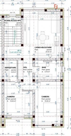 Apartament cu 3 camere în Moșnița Nouă