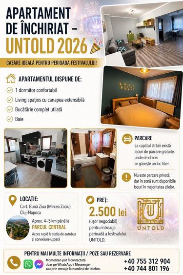 Apartament cu 2 camere în Bună Ziua