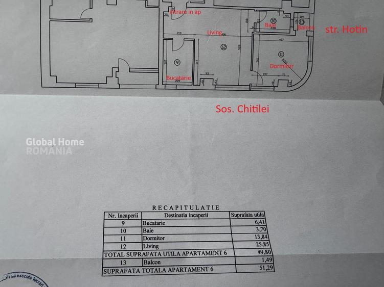 Apartament cu 2 camere semidecomandat, mobilat în Chitila