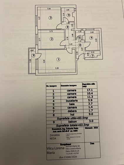 Apartament cu 3 camere decomandat în Tineretului