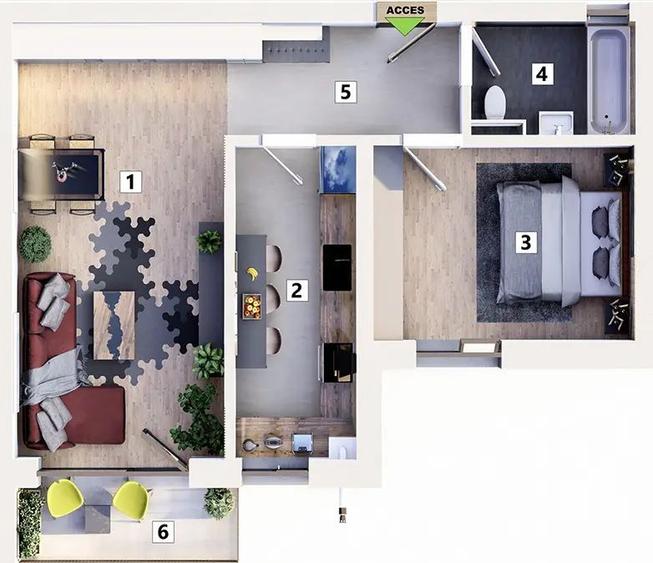 Apartament 2 camere cu loc de parcare inclus - 15