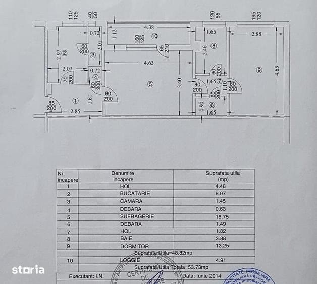 Apartament cu 2 camere semidecomandat în Nord