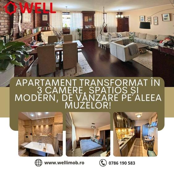 Apartament cu 3 camere în Spitalului
