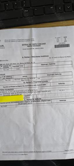 Casă cu Teren 3950 Mp în Bacău de Mijloc