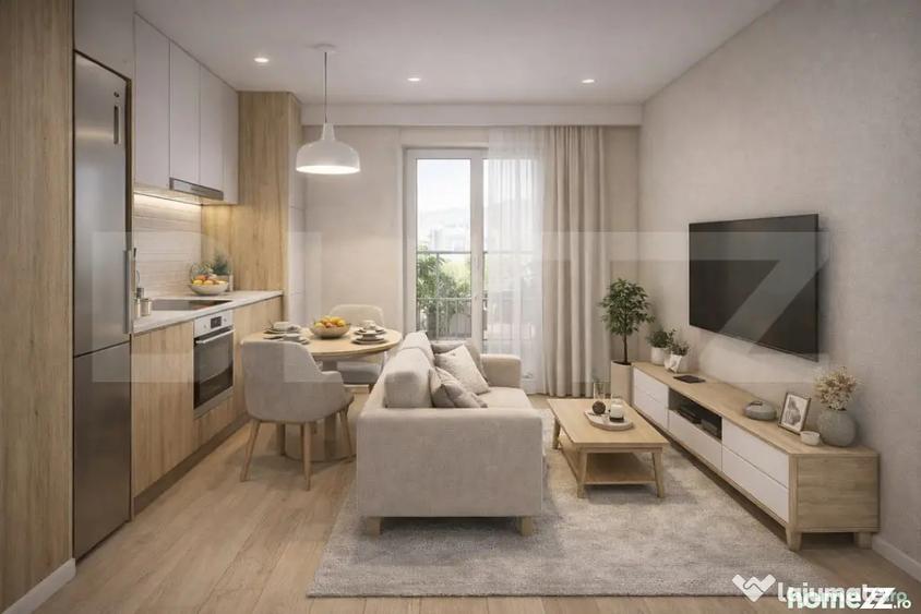 Apartament cu 2 camere semidecomandat în Calea Moldovei