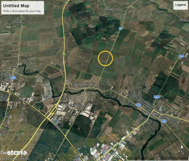 Teren de 25700 mp, în Ștefăneștii de Jos