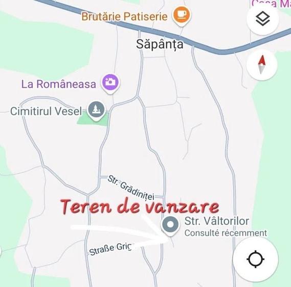Teren de 4500 mp, în Săpânța