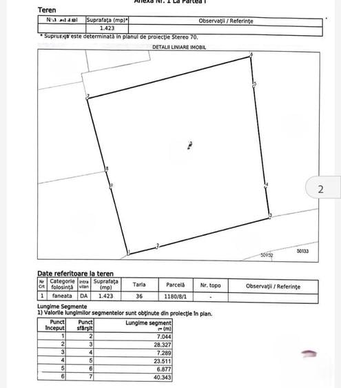 Teren 1 423 Mp Intravilan, Drum Asfaltat/Utilitati,Str Pasunii,Corunca - 3