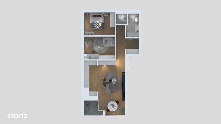 Apartament cu 3 camere în 13 Septembrie