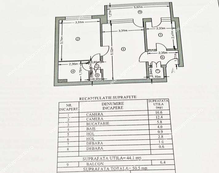 Apartament cu 2 camere in Tiglina 2, etaj 2! - 1