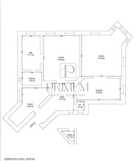 Apartament cu 3 camere semidecomandat, mobilat în Neptun