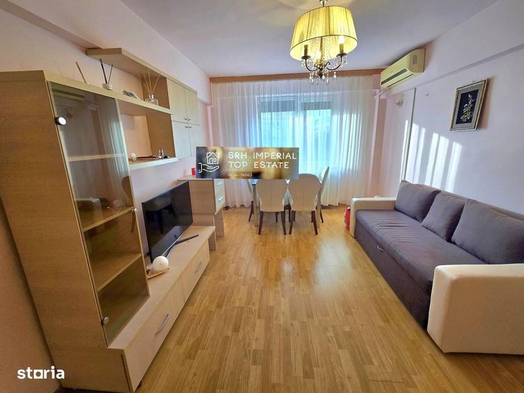 Apartament cu 2 camere semidecomandat, mobilat în Central