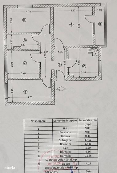 Apartament cu 4 camere decomandat în Nord