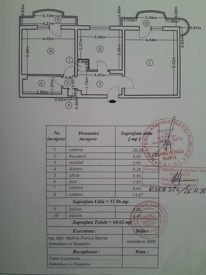 Apartament cu 2 camere decomandat în Decebal