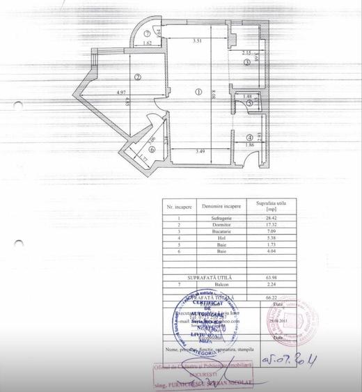 Apartament cu 2 camere semidecomandat în Eminescu