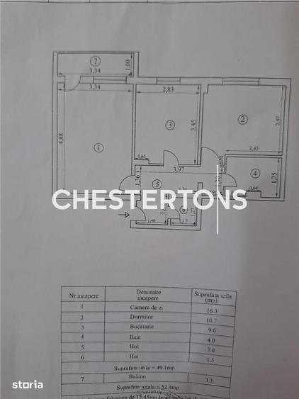 Apartament cu 2 camere decomandat în Central