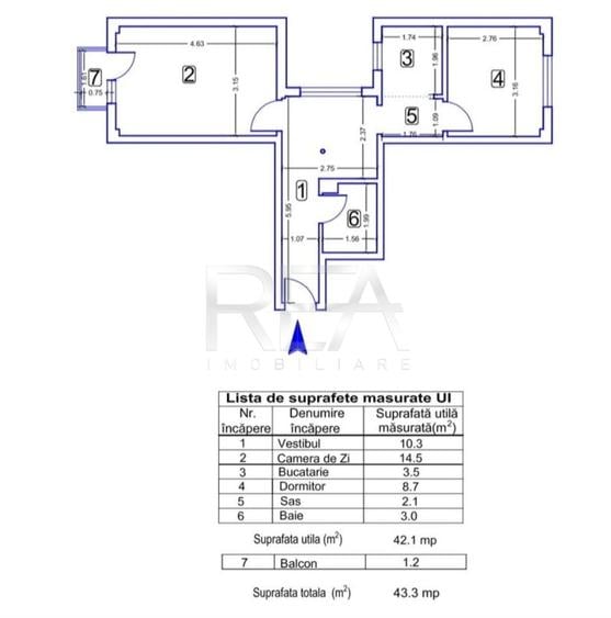 Apartament cu 2 camere decomandat, mobilat în Drumul Taberei
