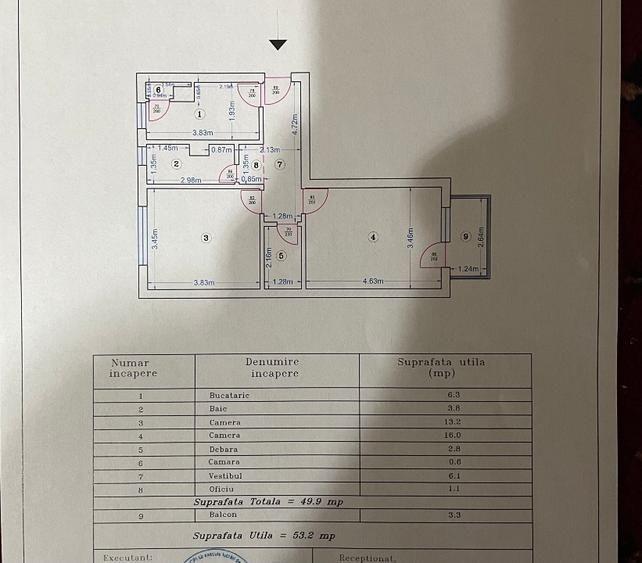 Apartament cu 2 camere decomandat în Apusului