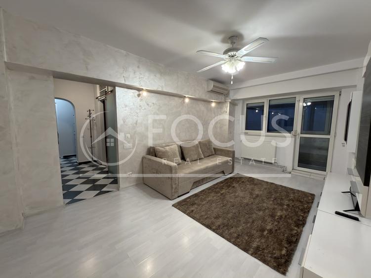 Apartament cu 3 camere semidecomandat, mobilat în Obor
