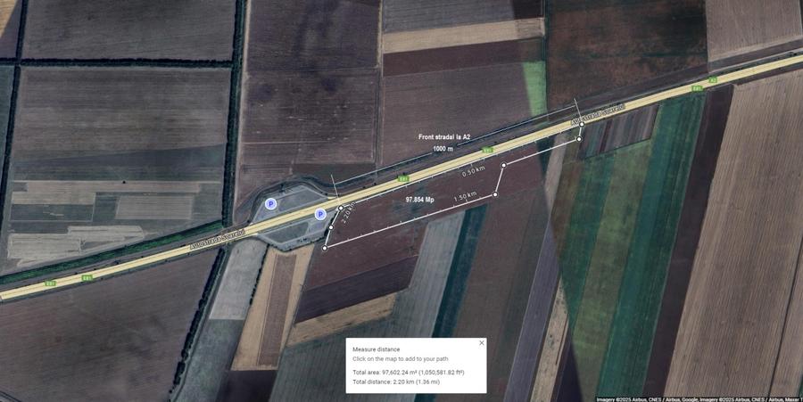 Teren agricol extravilan de 97856 mp, în Dor Mărunt
