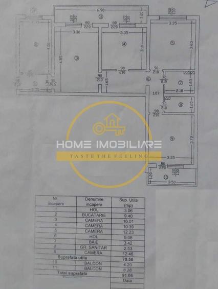 Apartament cu 4 camere decomandat, mobilat în Tătărași