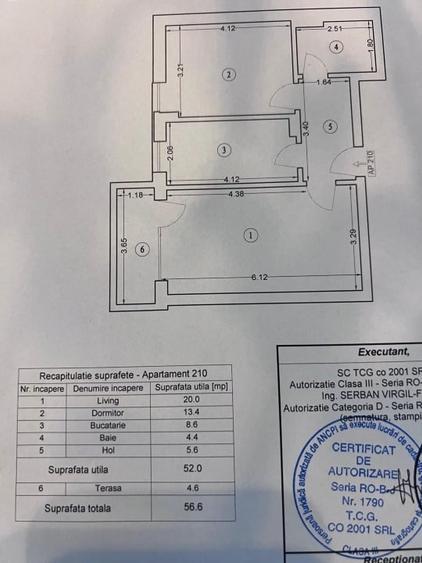 Apartament cu 2 camere decomandat, mobilat în Chitila