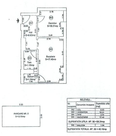 Apartament cu 2 camere semidecomandat, mobilat în Soarelui
