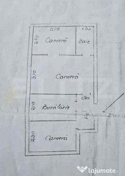 Apartament 3 camene Semidecomandat In Bucium langa OMV la st - Iasi (Iasi) - 1