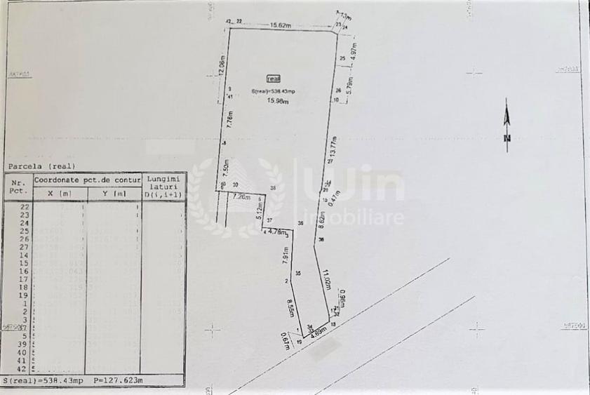 Teren Construcții intravilan de 351 mp, în Gruia