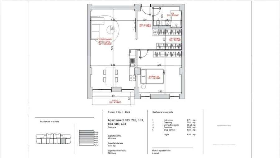 Apartament cu 2 camere în Stoicănești