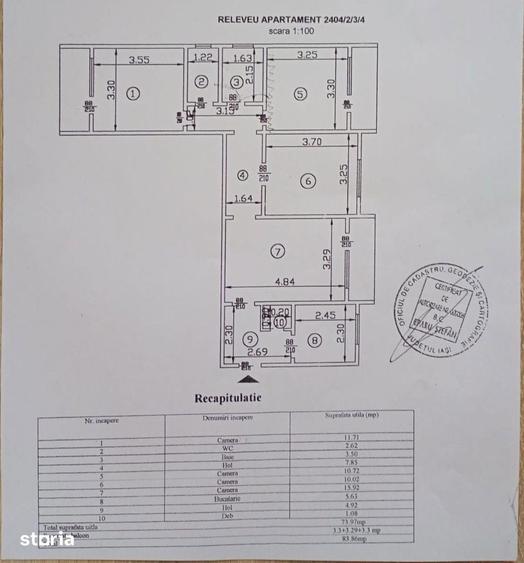 Apartament 4 camere 84 mp Tatarasi Dispecer 126000 euro - 5