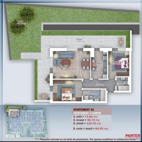 AP. 3CAM.+GRADINA (85MP) AMENAJATA - FINISAJE PREMIUM / PALLADY! - 12