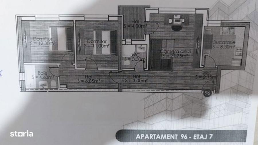 Apartament cu 3 camere decomandat, mobilat în Militari — fotografia 1