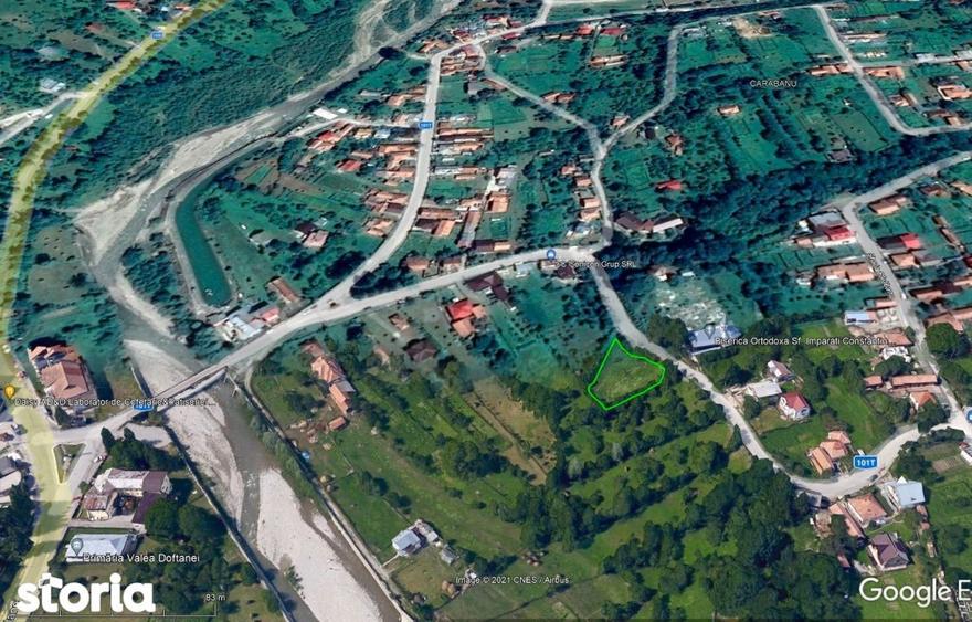 Teren de 1135 mp, în Valea Doftanei